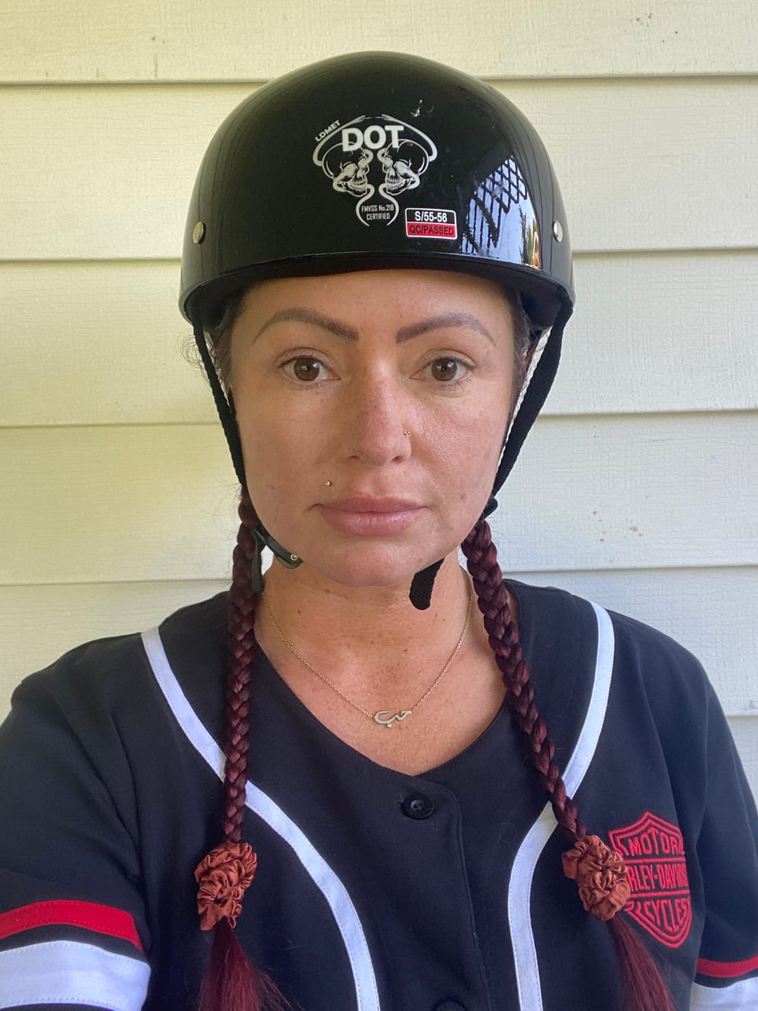 Customer photo review of Baseball Cap STYLE  DOT Motorcycle Helmet