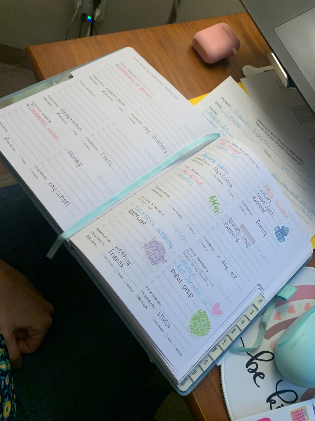 Customer photo review of 2024-25 Academic Catholic Liturgical Planner // Mini Layout