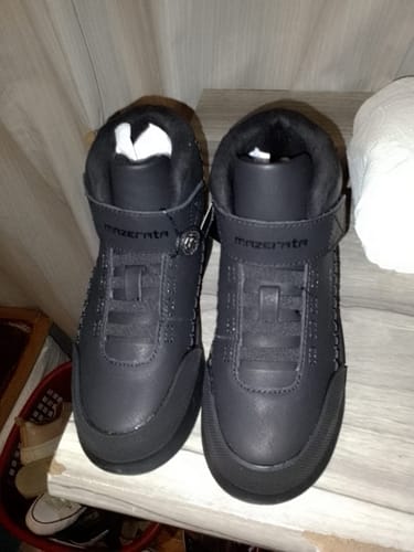 Customer photo review of Mazerata Valentino 1 Nub Sneaker - Black (kids)