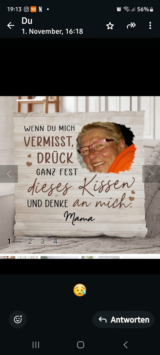 Customer photo review of Immer bei dir - Familien-Kissen