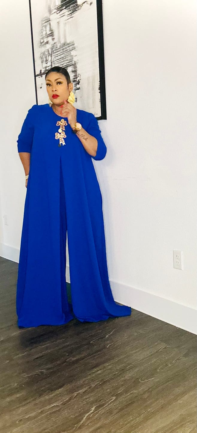 Customer photo review of MILTON EXCLUSIVE WIDE LEG OVERSIZED JUMPSUIT (Red)