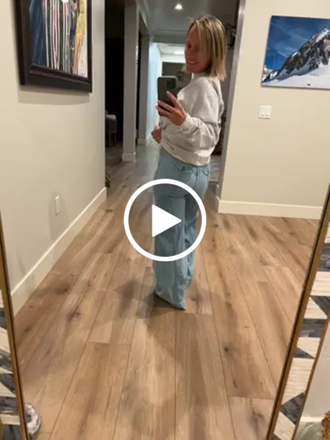 Customer video review of GBU Elephant Bell Bottom Jeans • Super Bleach Indigo