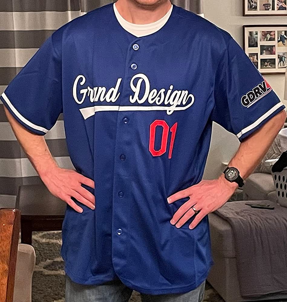 Customer photo review of Custom Royal White-Light Blue Hook Classic Style Authentic Baseball Jersey
