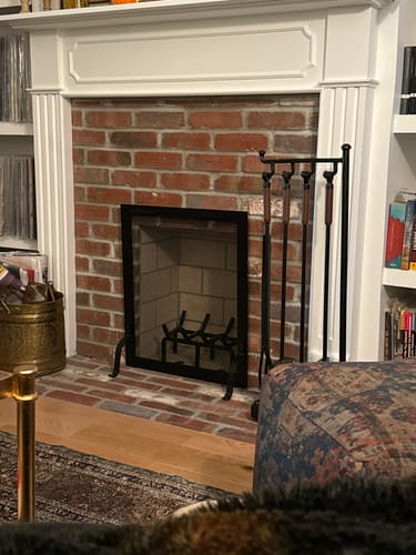 Customer photo review of Fireplace Screen Custom Made by Stoll Industries Any Size & Color