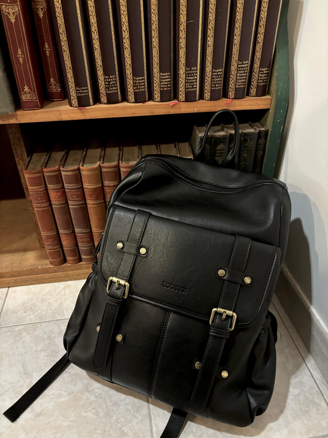 Customer photo review of Scarlett Flip Zipper Vegan 15.6-Inch Backpack