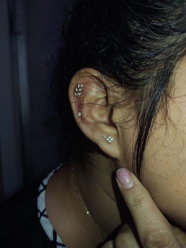 Customer photo review of Piercing 1era Perforación Diamante Mini Titanio