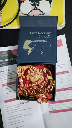 Customer photo review of “22k Hallmark Red Divya Shringar Bangle” (2 pis)