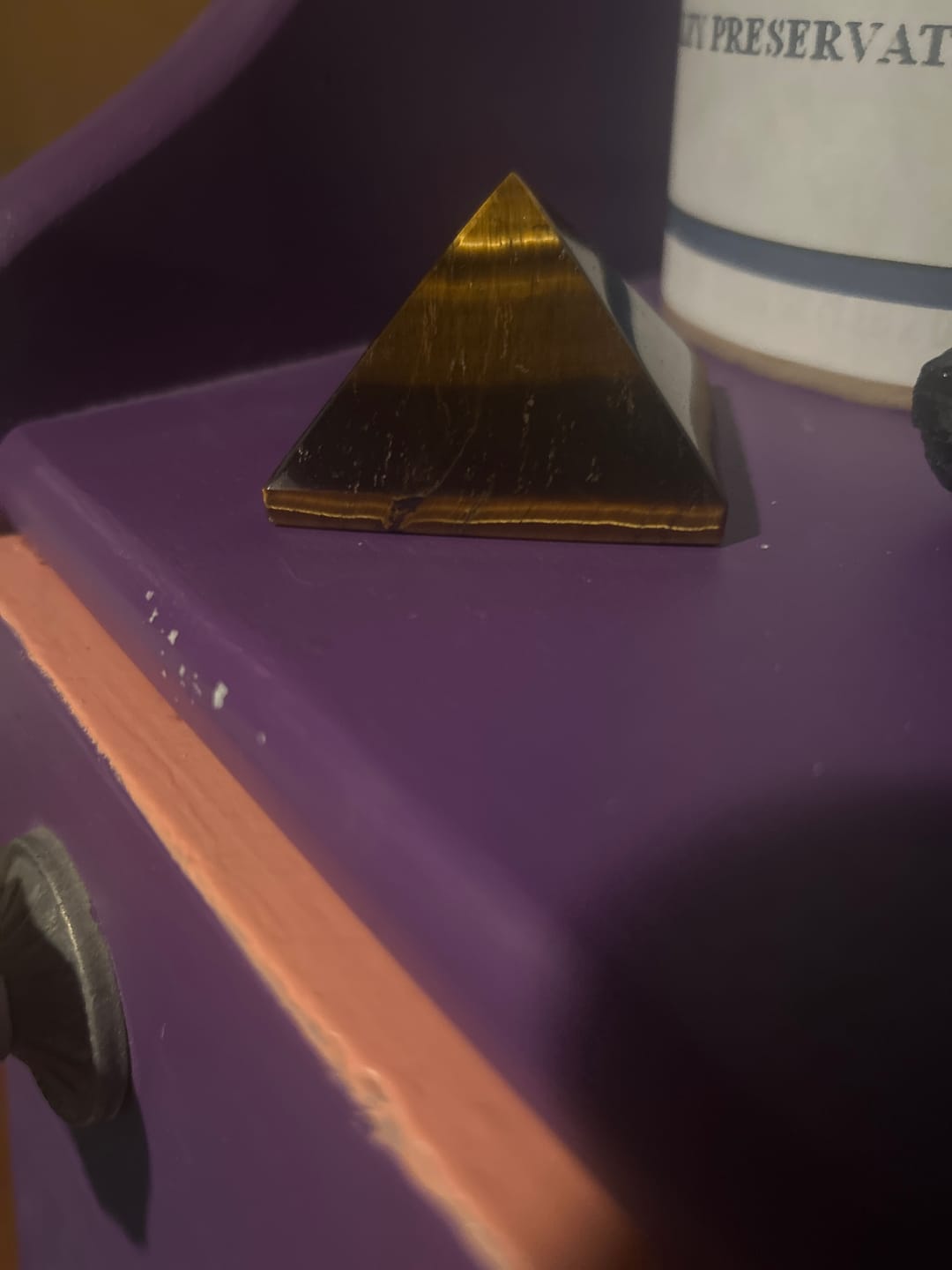 Customer photo review of Tiger's Eye Crystal Pyramid