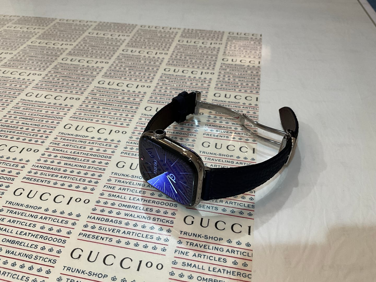 Customer photo review of Apple Watch用レザーバンド　ミッドナイトブルー/ブルーステッチ