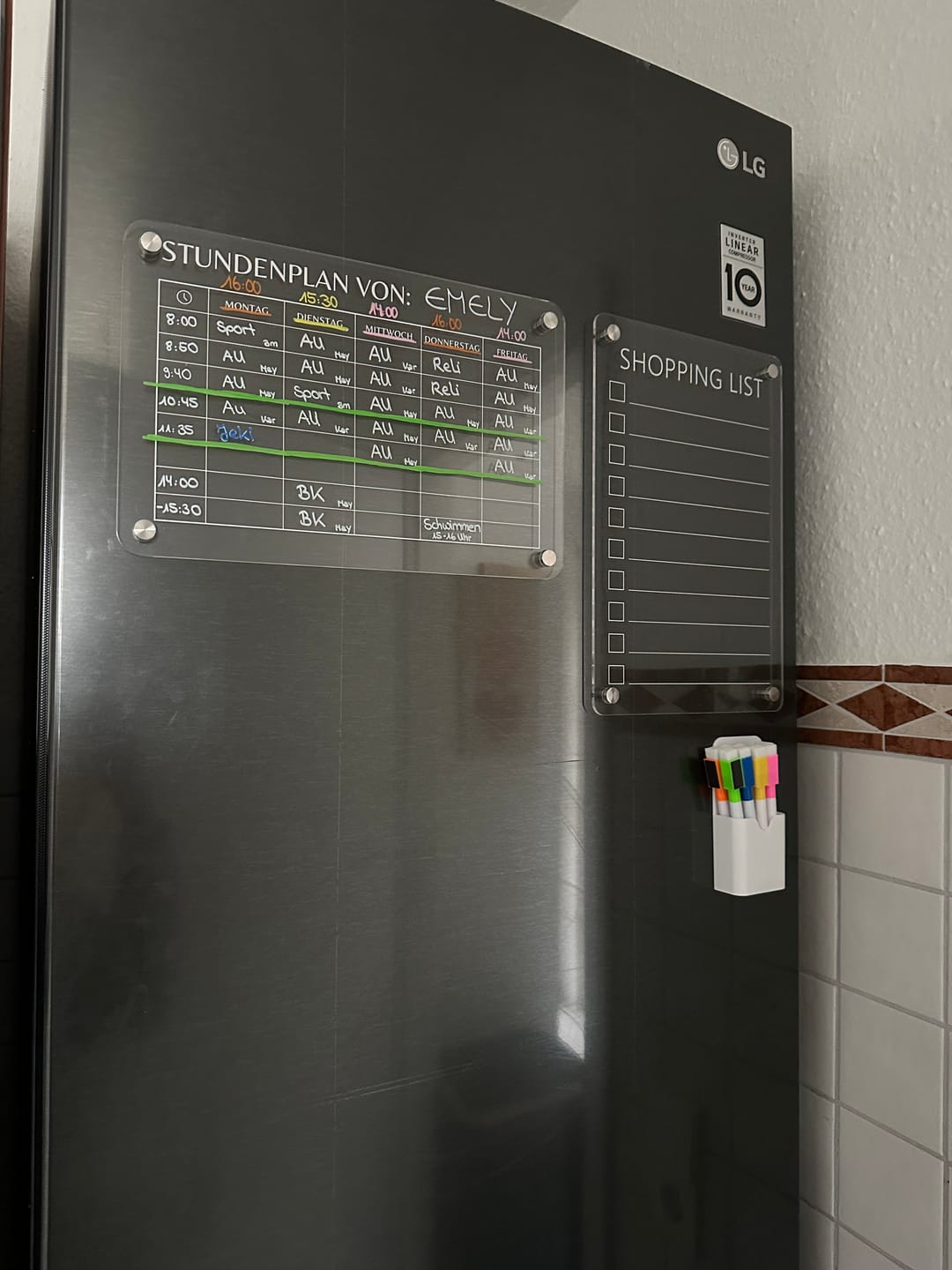 Customer photo review of Kühlschrankplaner "Shopping List"