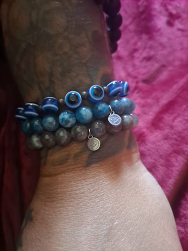 Customer photo review of Blue Apatite Bracelet