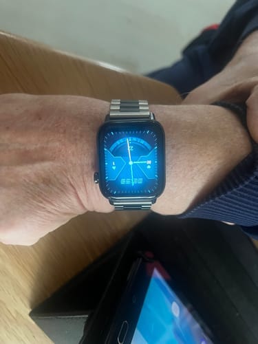 Customer photo review of Bracciale a acciaio nero/argento