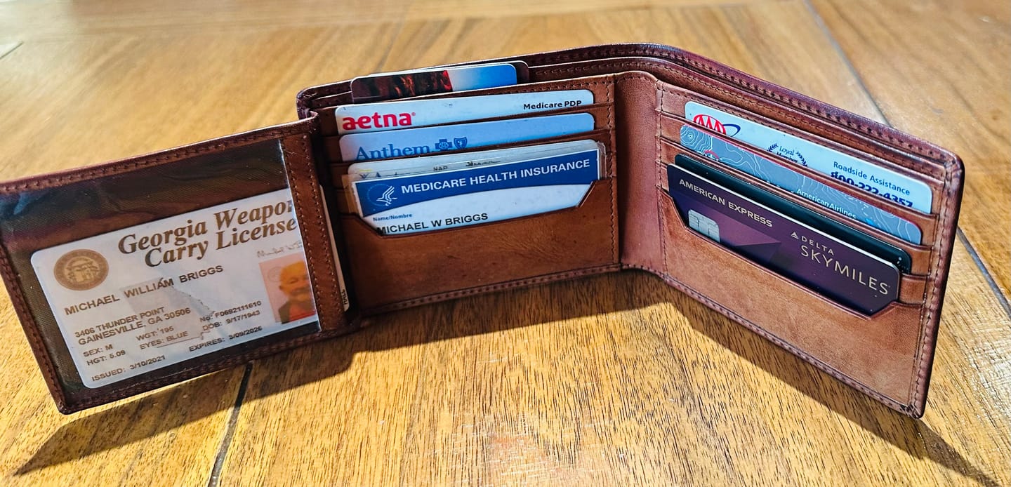 Customer photo review of 2 ID Leather Wallet