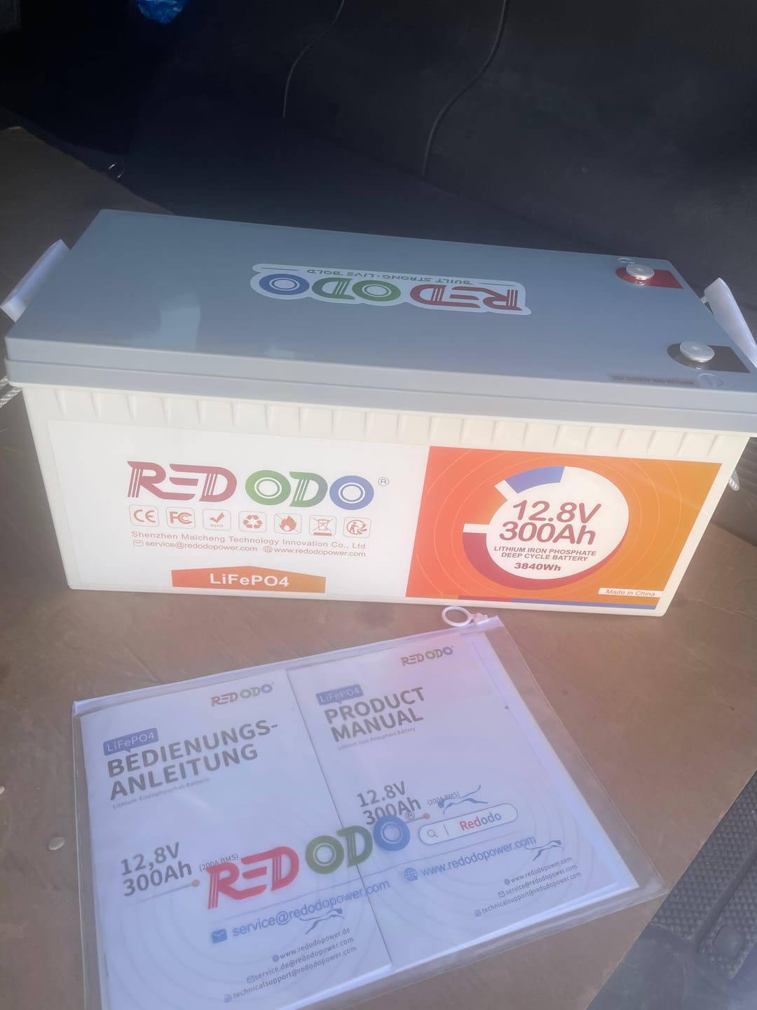 Customer photo review of 【Nur €679,99】Redodo LiFePO4 12V 300Ah Tiefzyklus Lithium ionen akku | 3,84kWh & 2,56kW