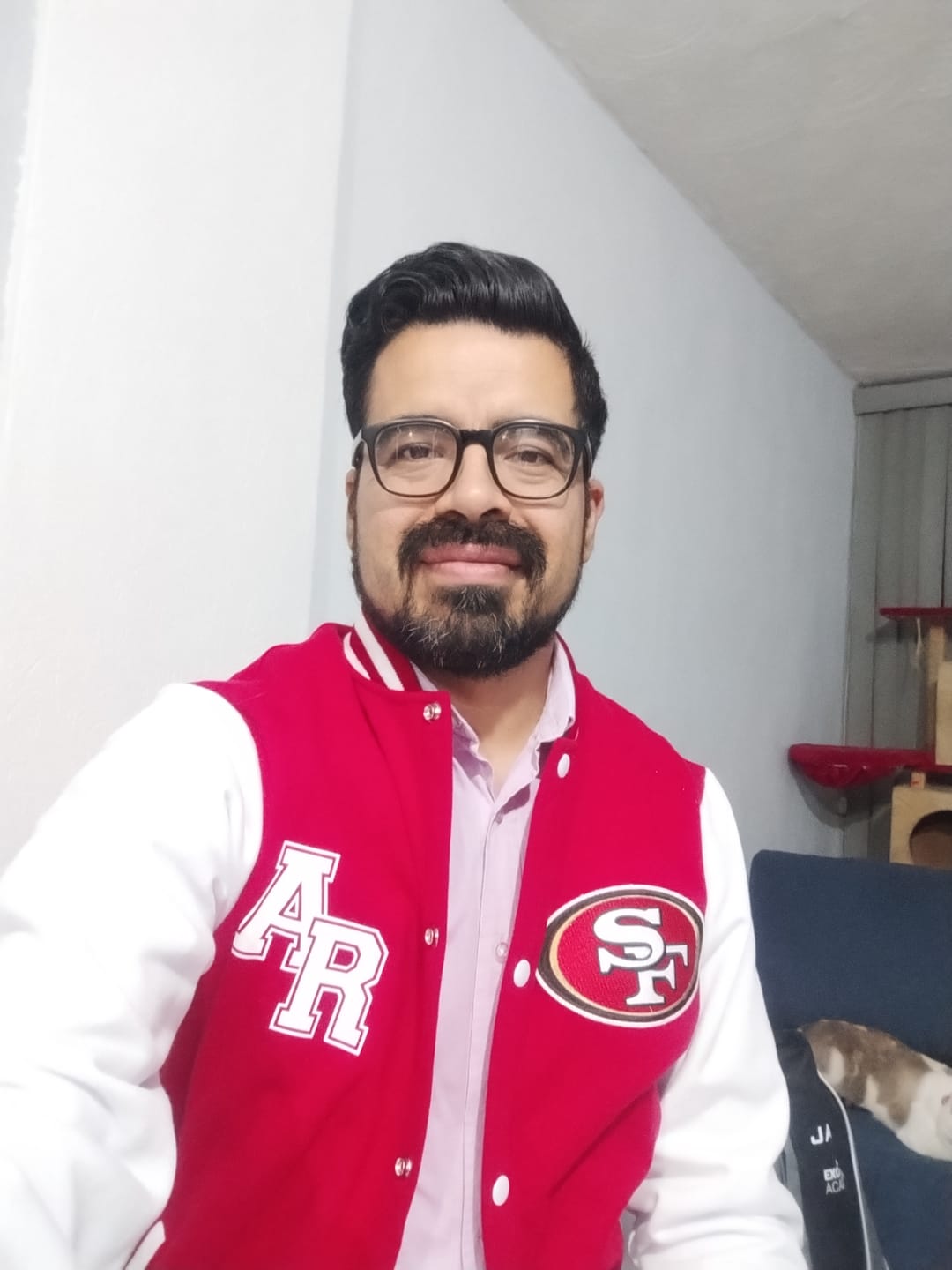 Customer photo review of Chamarra Universitaria NFL 49ers