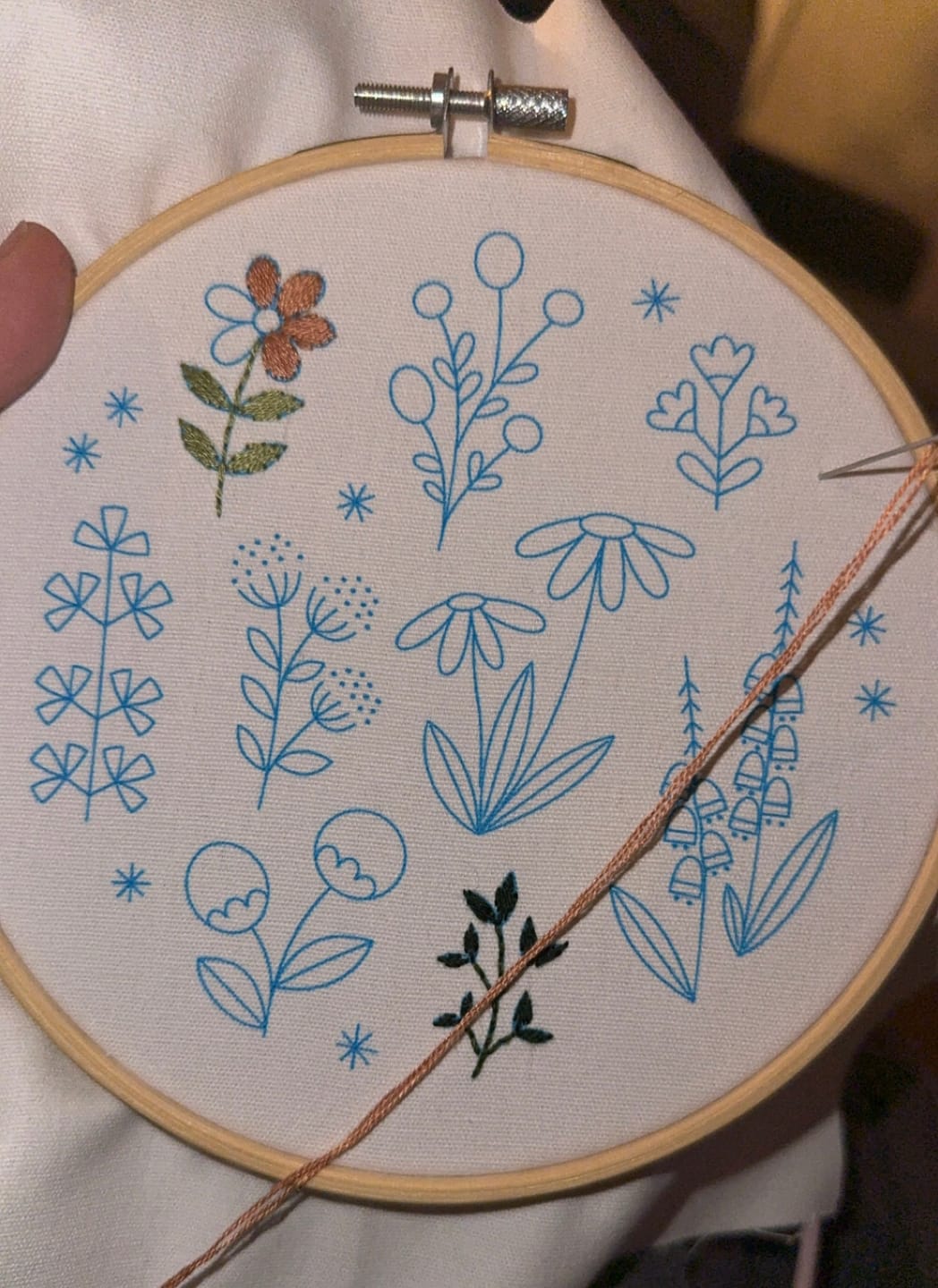 Customer photo review of WILDFLOWER Embroidery Kit