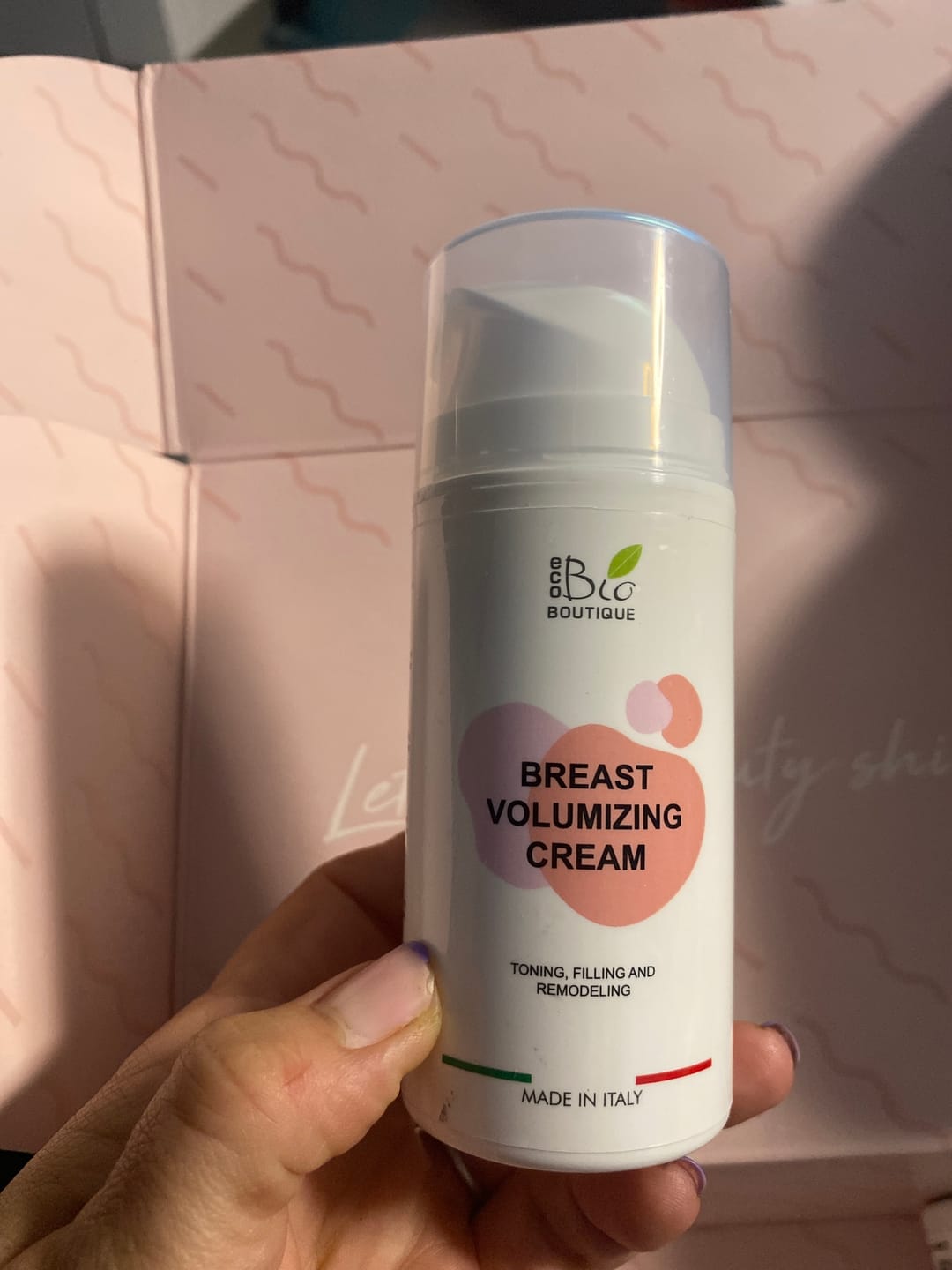 Customer photo review of Crema Voluminizadora de Pecho