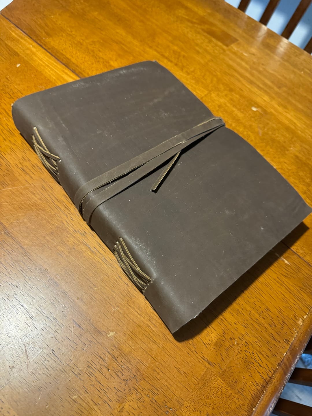Customer photo review of Vintage Leather Journal – Deckle Edge Paper