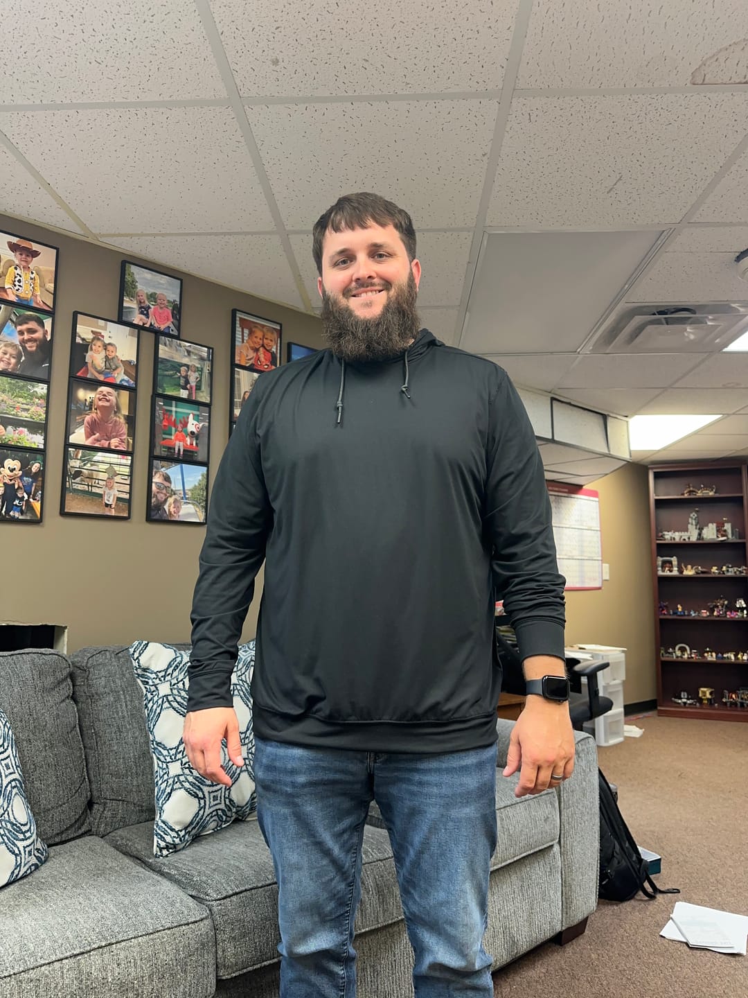 Customer photo review of Galaxy Black – Performance Hoodie