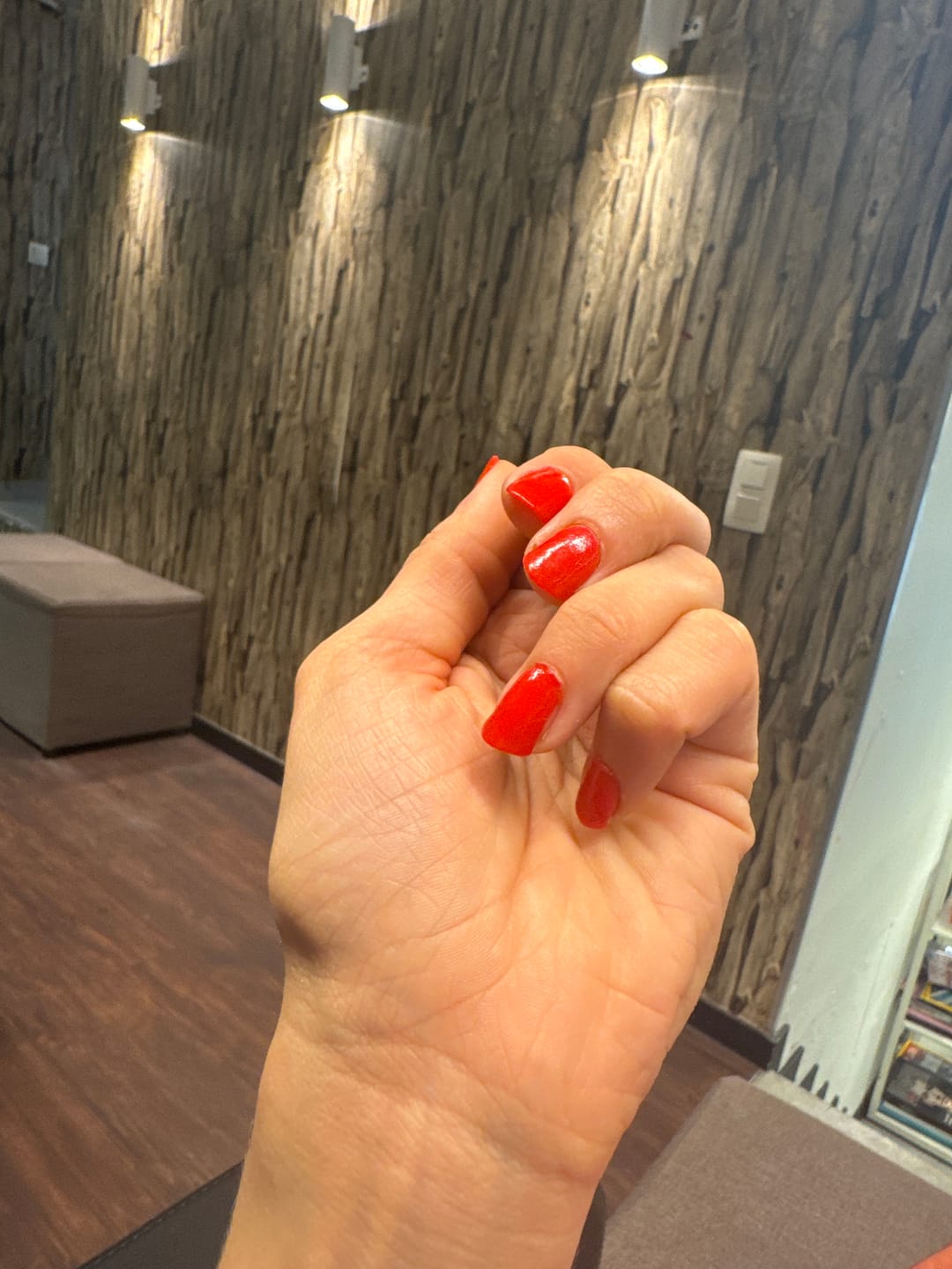 Customer photo review of Rose Red Dipping Powder