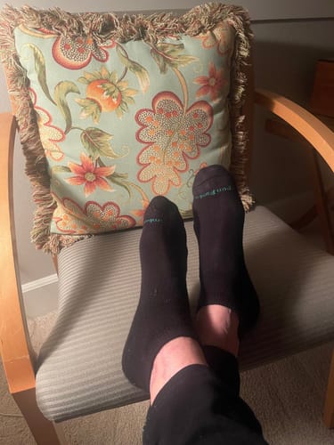 Customer photo review of No Look Anklet Bamboo Viscose Socks - Black