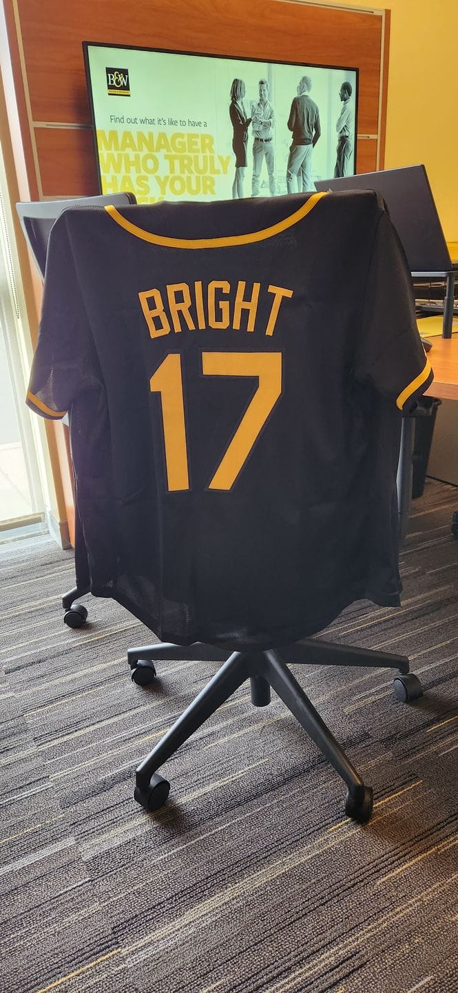 Customer photo review of Custom Black Yellow Classic Style Authentic Baseball Jersey