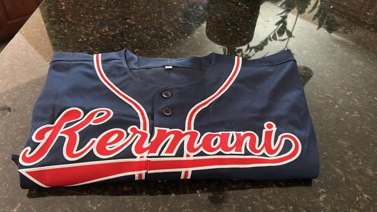 Customer photo review of Custom Black Red-White Classic Style Authentic Baseball Jersey
