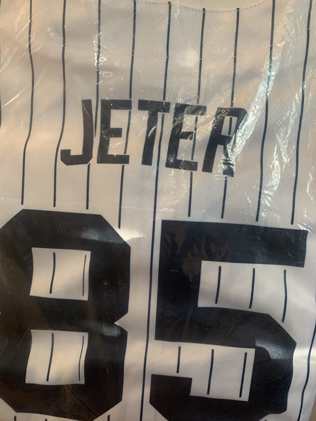 Customer photo review of Custom White Navy Stripe Fashion Authentic Baseball Jersey