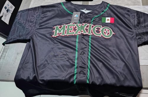 Customer photo review of Mexico Custom Baseball Jersey