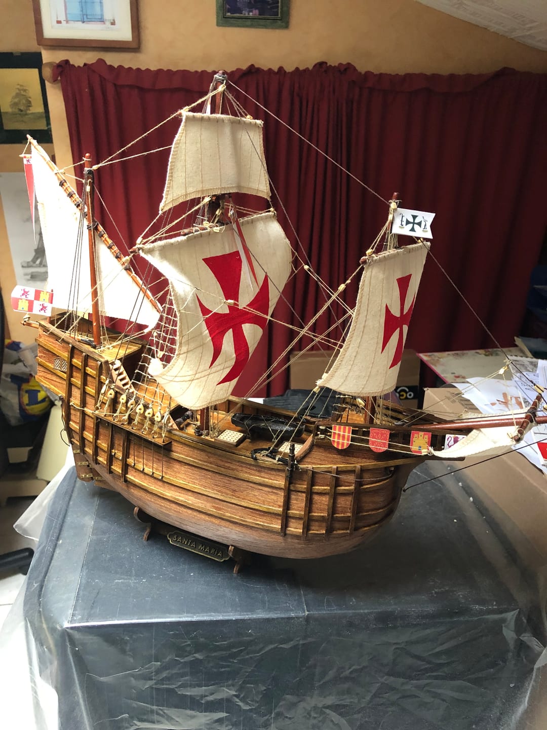 Customer photo review of Maqueta Barco Santa María Starter Pack