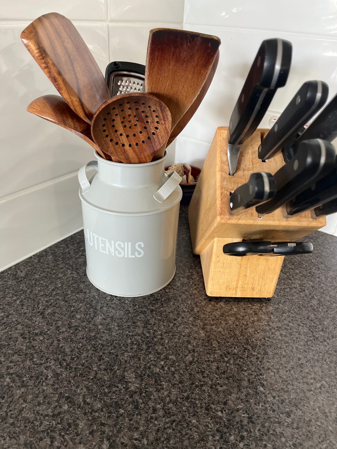 Customer photo review of Teak Wooden Utensil Set