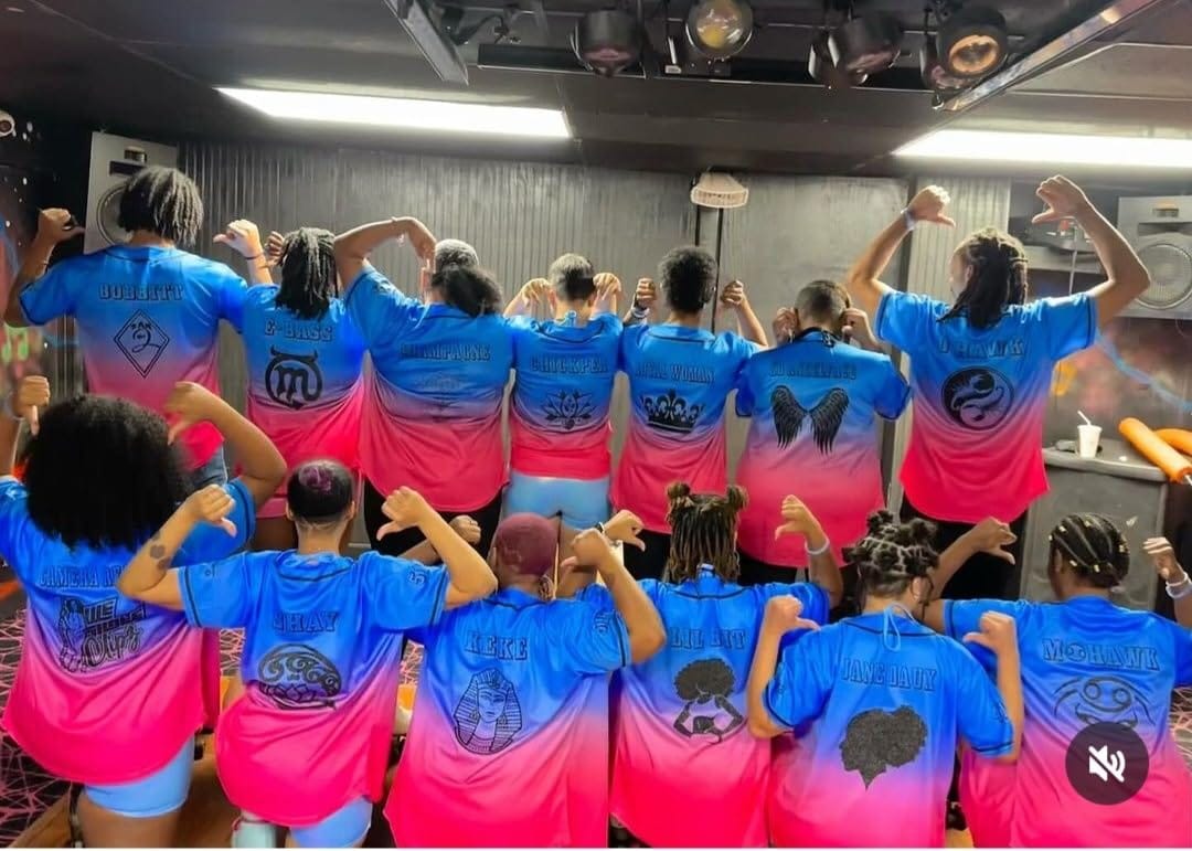 Customer photo review of Custom Pink Blue-Black Gradient Fashion Authentic Baseball Jersey