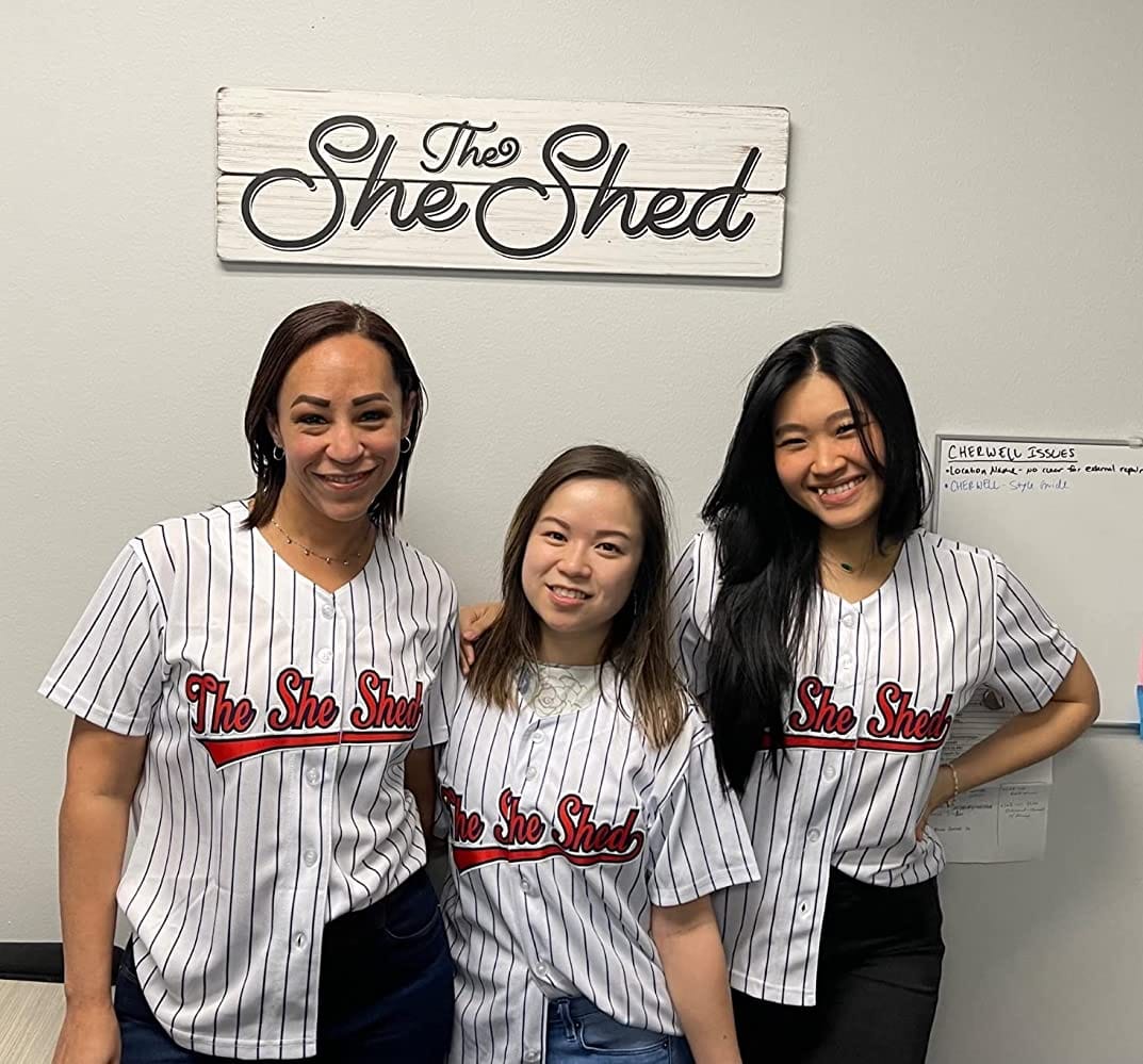 Customer photo review of Custom White Navy Stripe Fashion Authentic Baseball Jersey