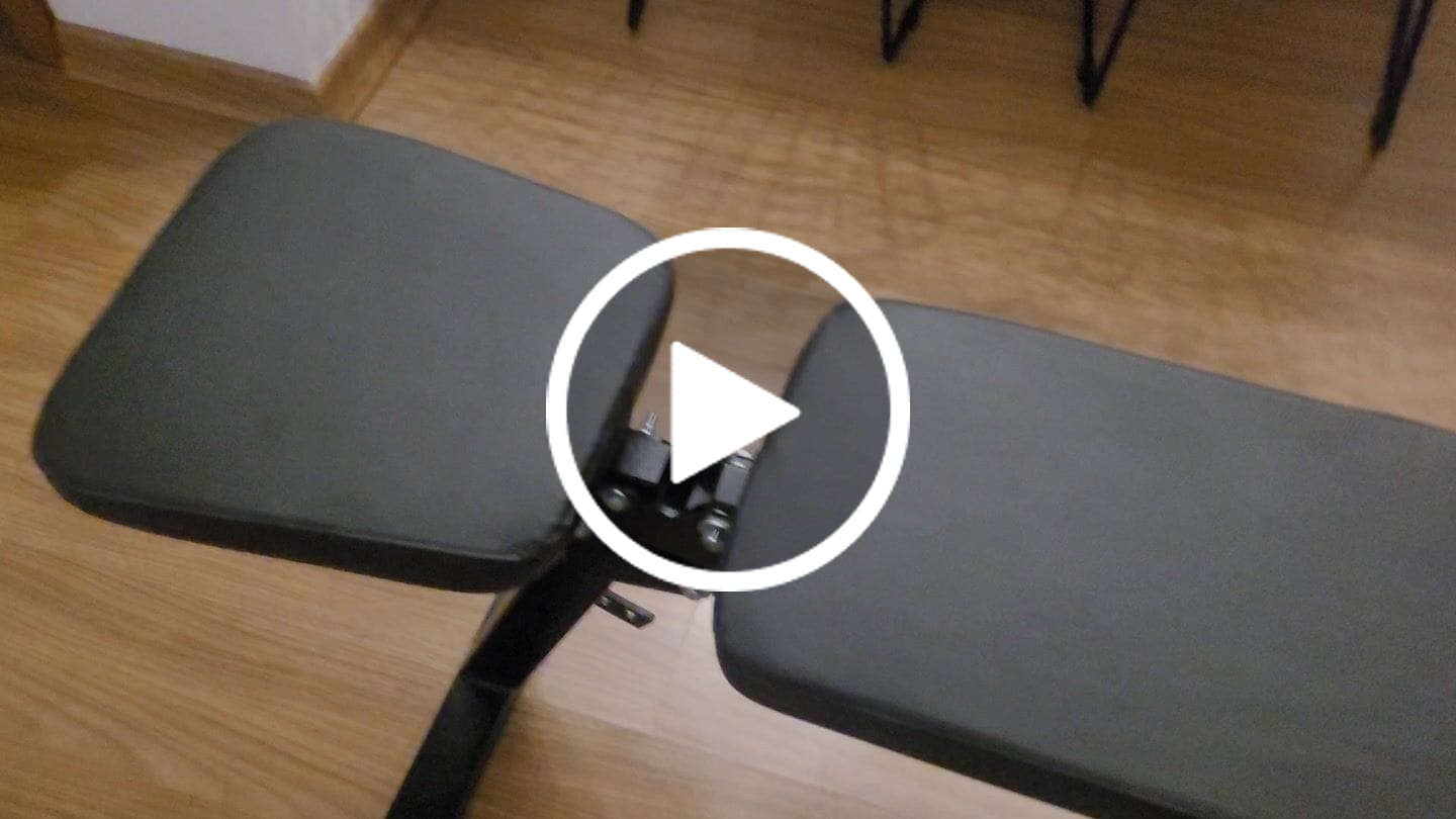 Customer video review of Banco de musculação 6x1 posições