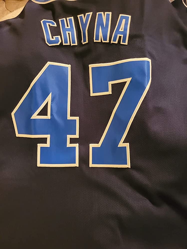 Customer photo review of Custom Black Black-Gray Classic Style Authentic Two-Button Softball Jersey