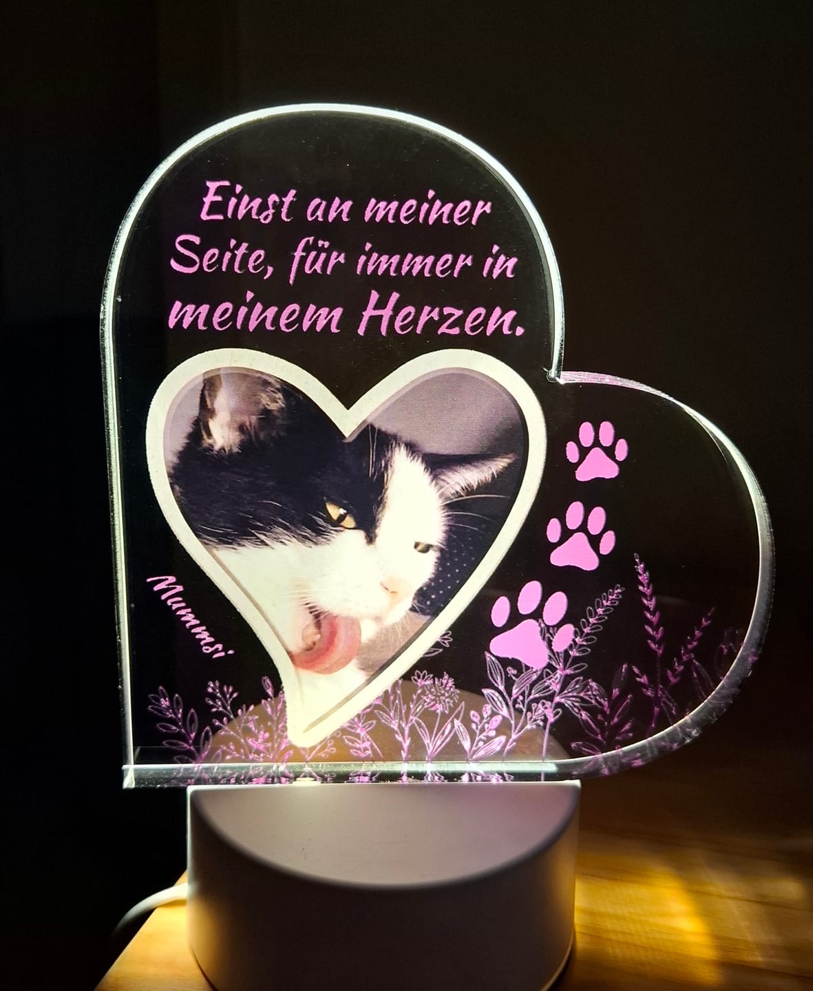 Customer photo review of Einst an meiner Seite - Individuelles Glasherz