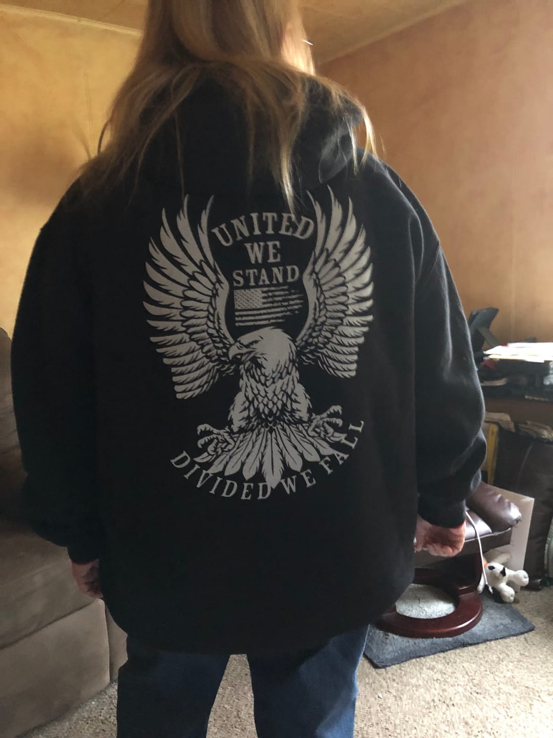 Customer photo review of United We Stand Hoodie