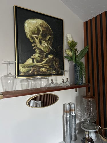 Customer photo review of Van Gogh’s Skeleton Smoking - Paint by Numbers