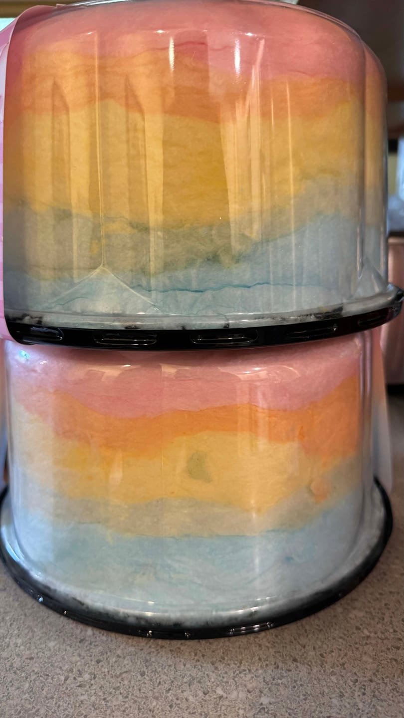 Customer photo review of Rainbow Cloud Cake