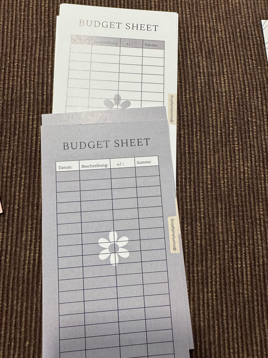 Customer photo review of Budget sheets A5, A6 (doppelseitig gedruckt)