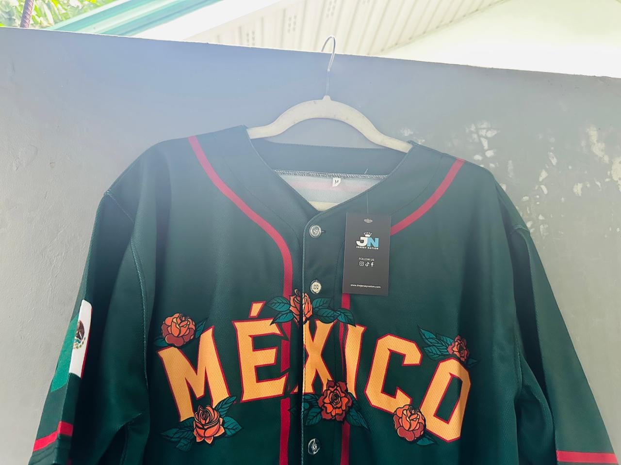 Customer photo review of Mexico Guadalupe Baseball Jersey