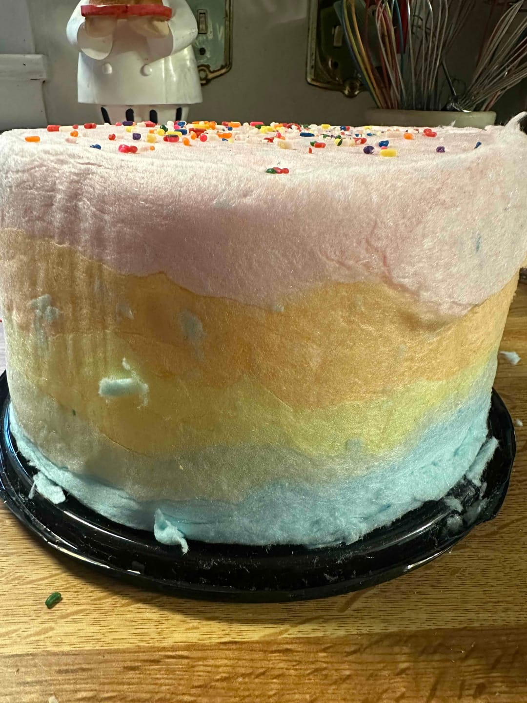 Customer photo review of Rainbow Cloud Cake