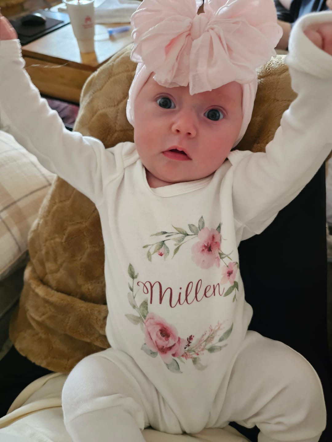 Customer photo review of Pretty in Pink Headband 3 pack set