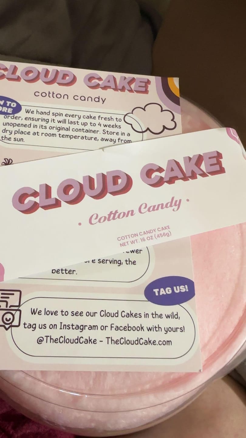 Customer photo review of Rainbow Cloud Cake