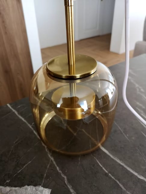 Customer photo review of Suspension LED en verre teinté et fumé