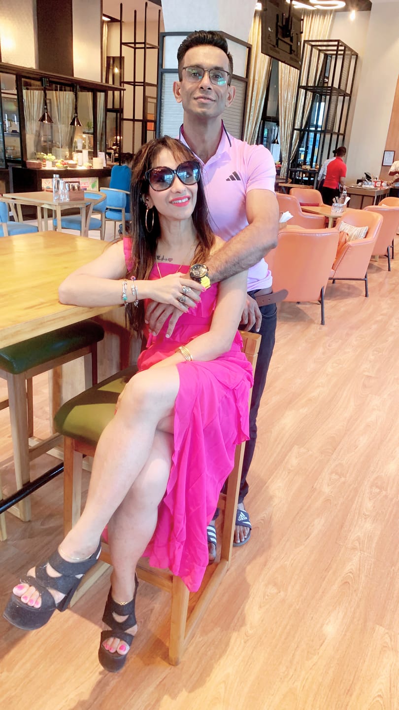 Customer photo review of Atlee Ruffled Maxi Dress in Pink