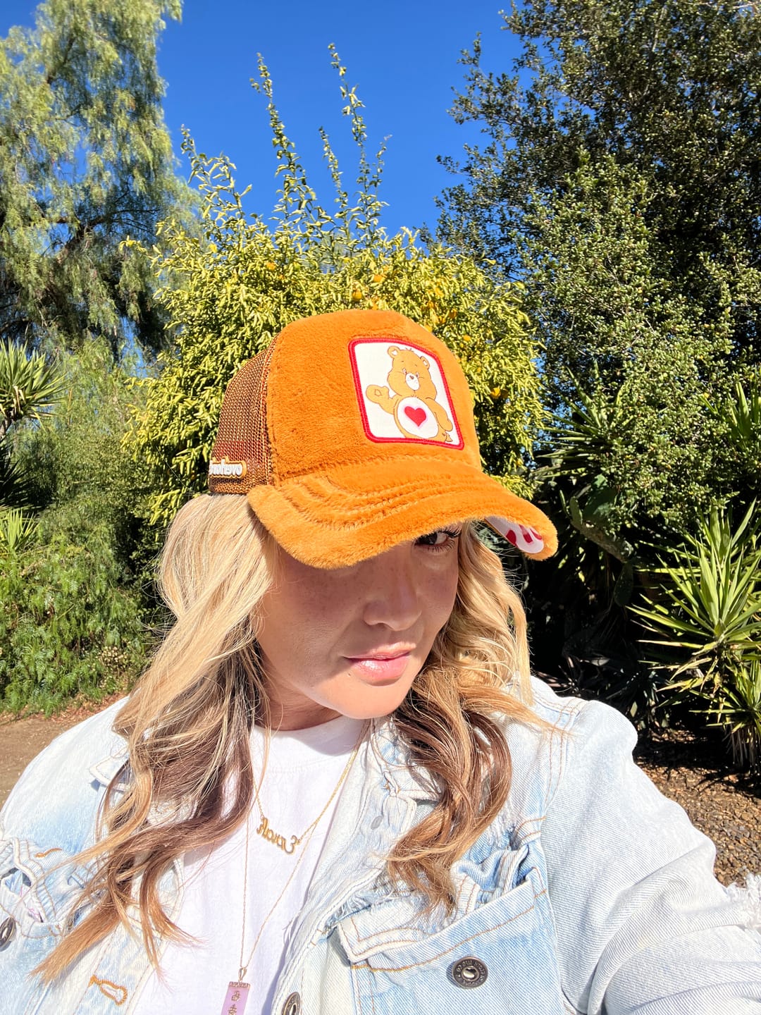 Customer photo review of OVERLORD X Care Bears:  Tender Heart Bear Trucker Cap
