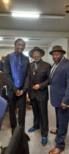 Customer photo review of Men's Cobalt Blue Floral Silk Tie Waistcoat Vest Hanky Cufflinks Set