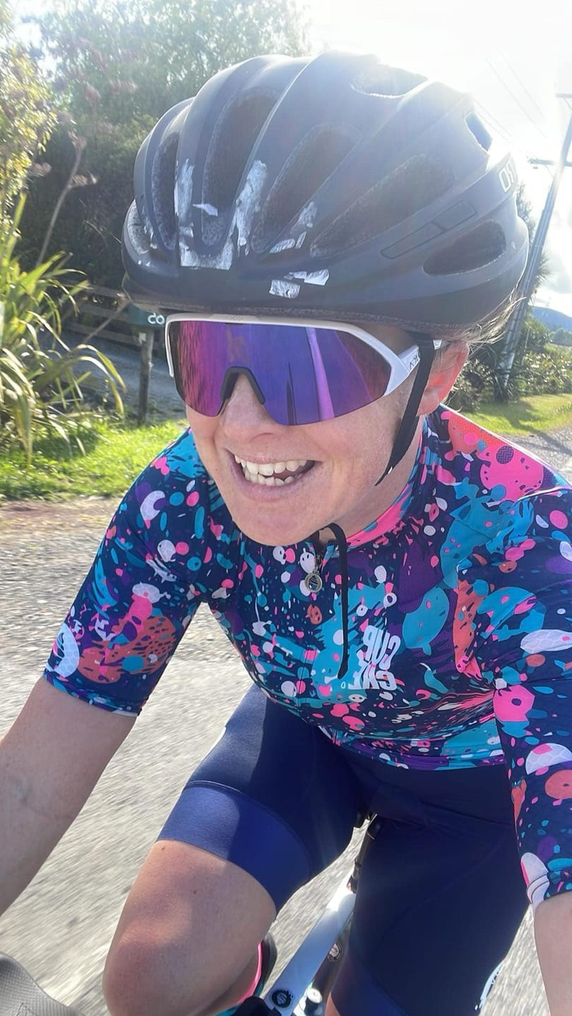 Customer photo review of Womens Berry Mottle Aero Jersey
