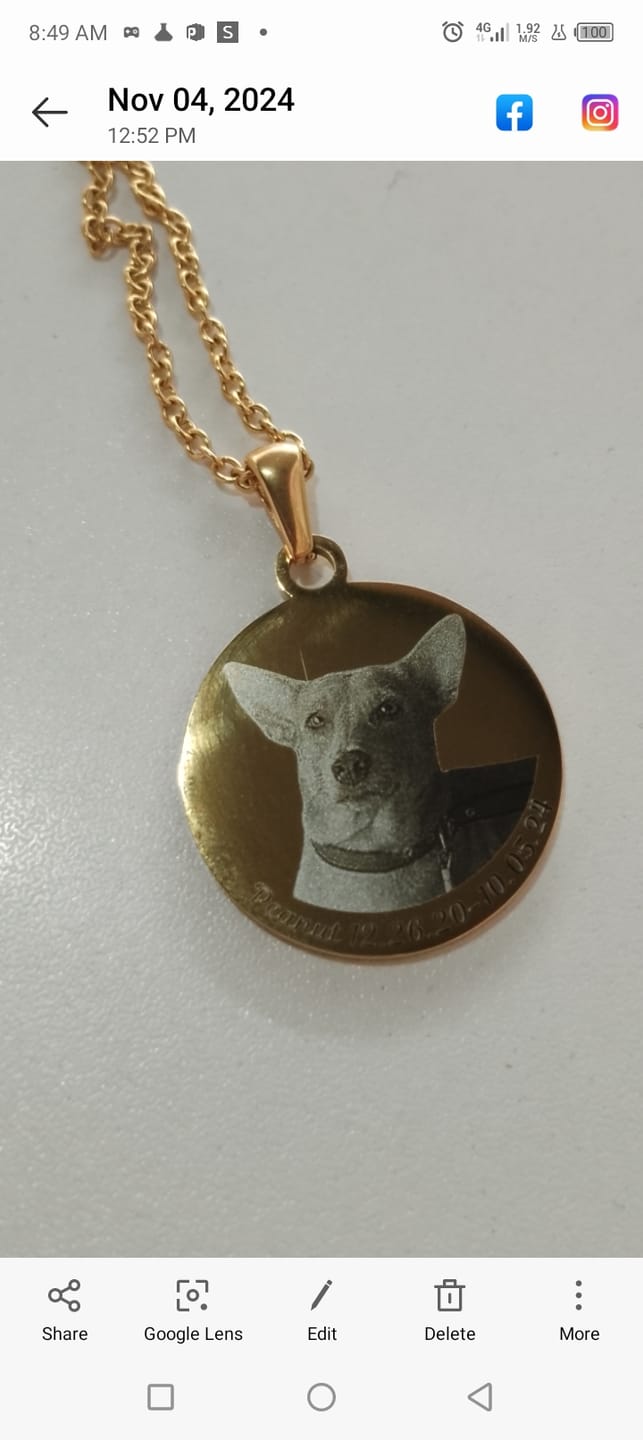 Customer photo review of Fur Baby Necklace Emblem